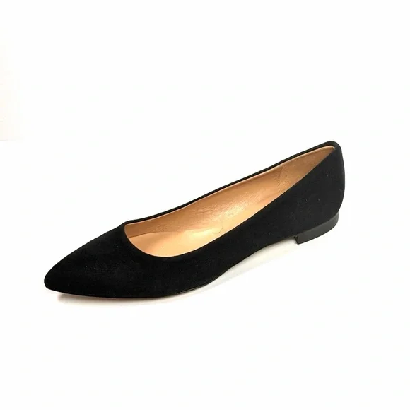 New Barneys New York Black Suede Flats Pointed Toe 36,5 US 6,5 - Picture 3 of 11